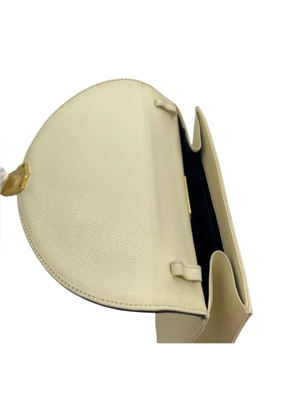 Yves Saint Laurent Vintage Ivory Leather 2-Way Top Handle & Crossbody Bag